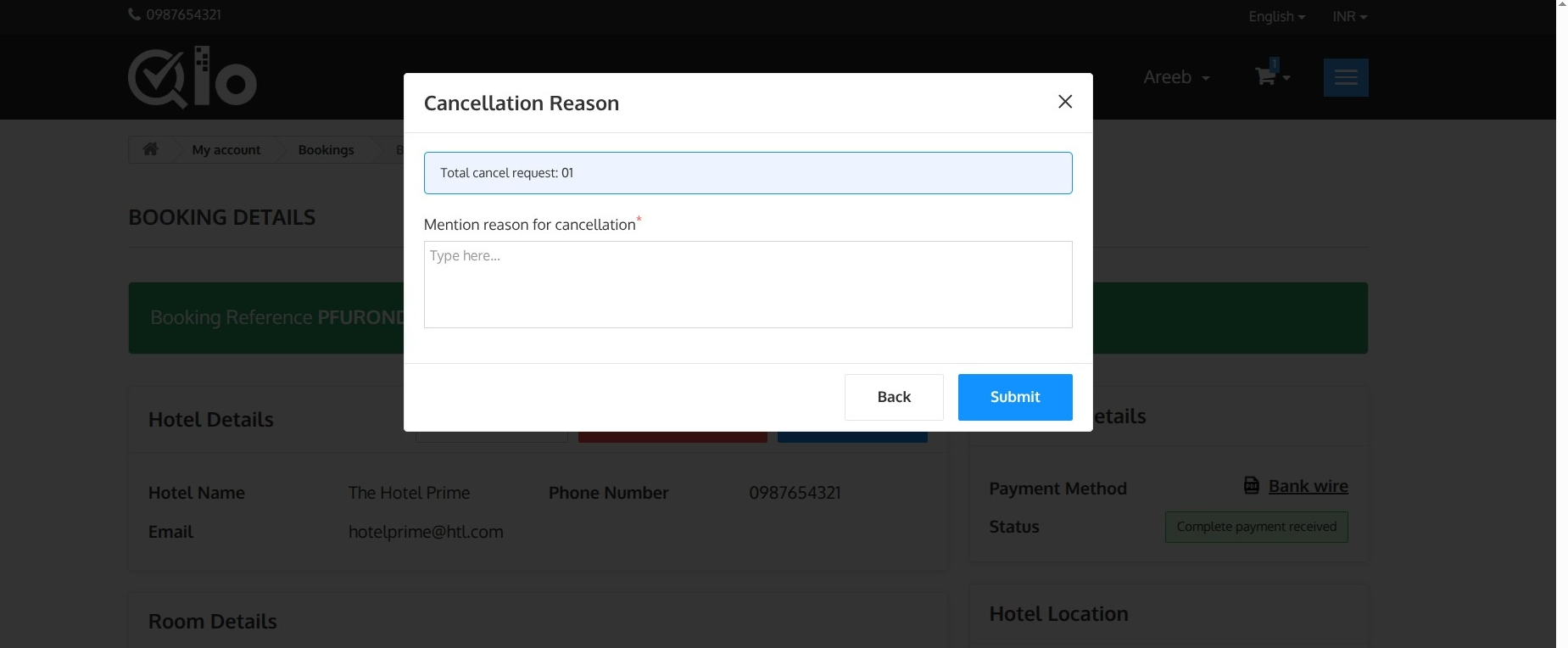 Cancellation Reason