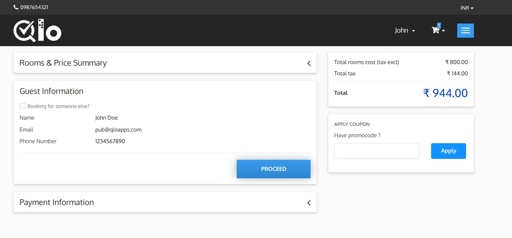 Registered User Checkout