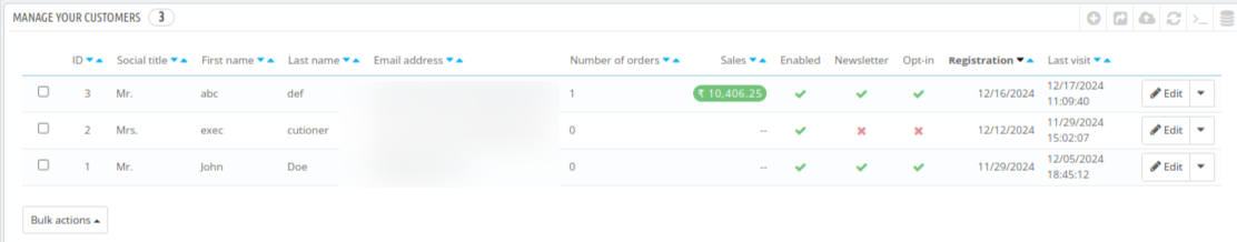 Manage your customer!