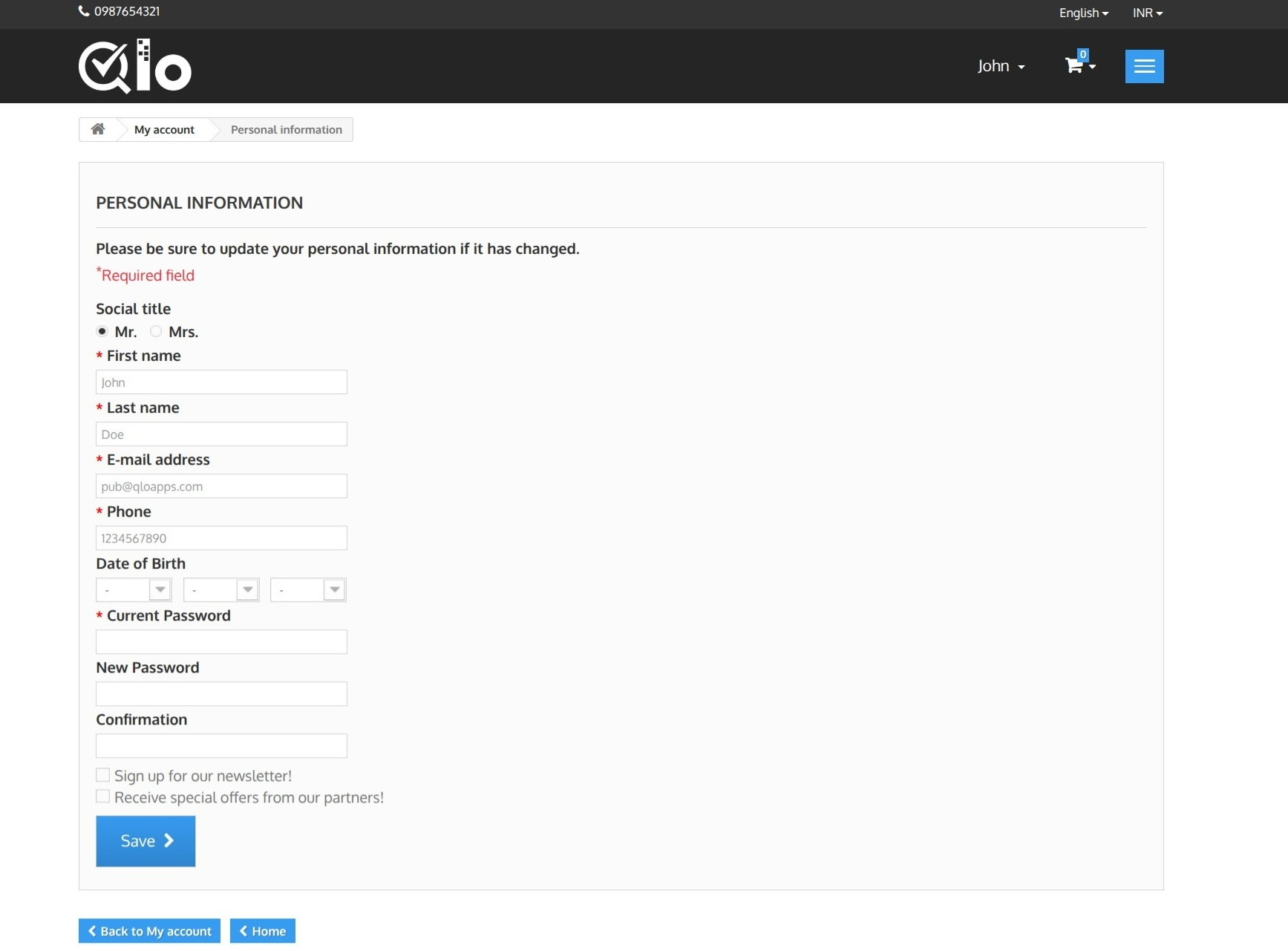 Personal Information