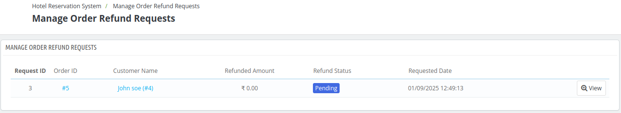 Manage refund!